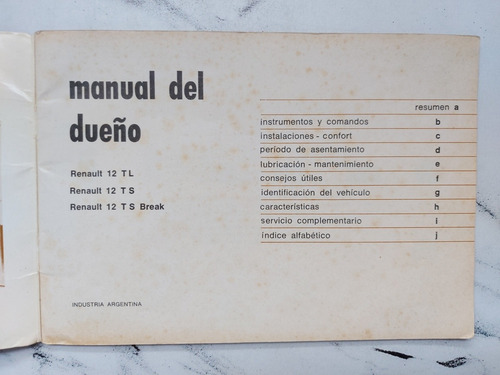 Imagen 2 de 5 de Manual Renault 12. 52119.