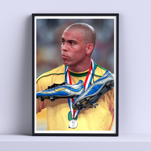 Cuadro Ronaldo Nazario Decorativo 30x40 Cm Listo P Colgar