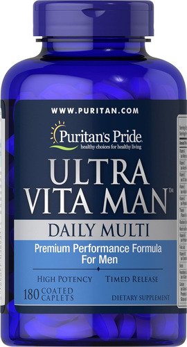 Puritans Pride Ultra Vita Man Time Release, 180 Unidades