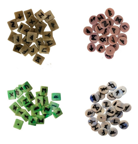 Runas Vikingas Artesanales Ceramica Fria + Guia