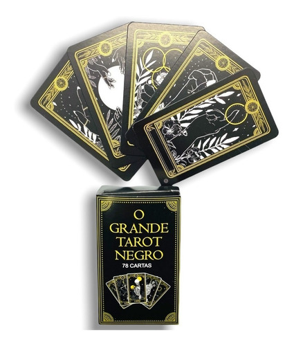 O Grande Tarot Negro De Marselha Oráculo 78 Cartas + Manual