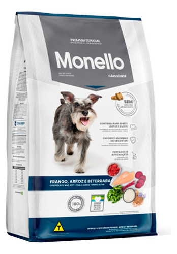 Monello Perros Senior Pollo, Arroz Y Remolacha X 15 Kg