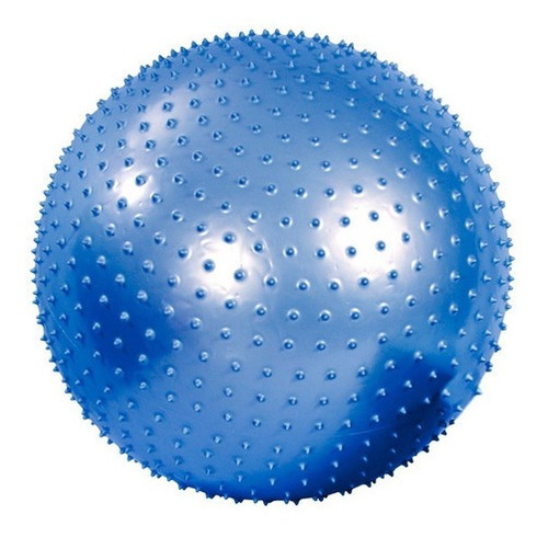 Bola Massagem Pilates 65cm Cravo Yoga  Fitness C/bomba Cor Azul