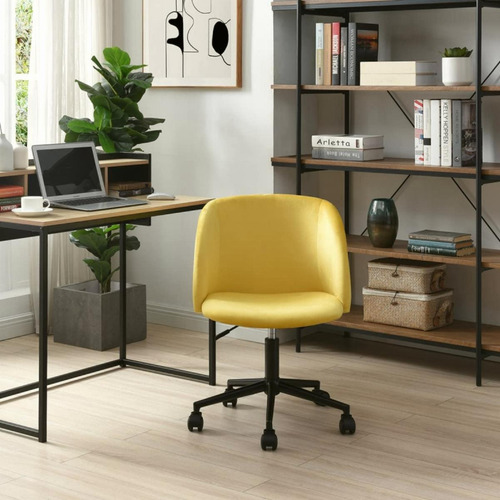 Alterego Silla De Oficina Terciopelo Bliss Color Mostaza