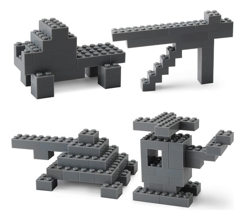Feleph Juego De 260 Piezas De Bloques De Construcción Crea.