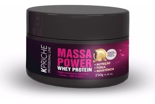 Massa Power Whey Protein Kpriche Máscara Capilar Tratamento