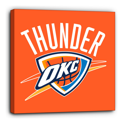 Cuadro Canvas Básquetbol Nba Oklahoma City Thunder 60x60cm