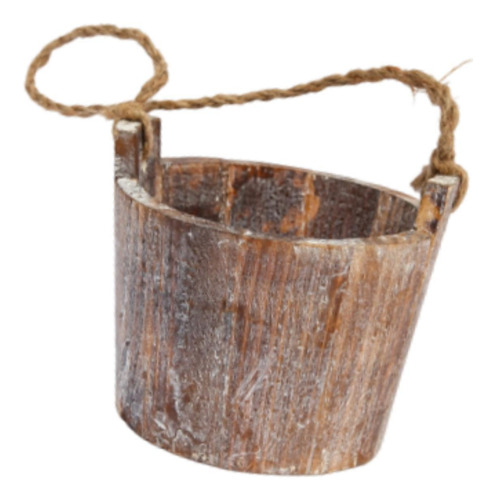 Maceta De Madera, Diseño Vintage, Redonda, Tipo Barril,