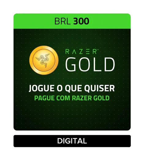 Razer Gold Digital R$ 300 (Digital)🔥