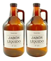 Comprar Combo Laundry Botellon Growler 1.9l Con Etiqueta Deco!