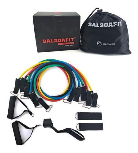 Kit Bandas Elásticas Entrenamiento Ejercicio Gym Balboafit