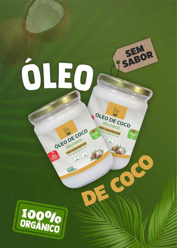 Imagem 2 de 2 de Oleo De Coco 500ml Sem Sabor Hf Suplements