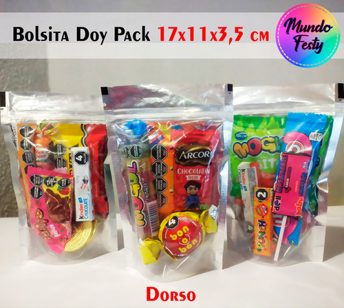 Bolsitas Doy Pack 17x11cm Golosineras Personalizadas X 50