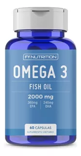 Omega 3 Fynutrition - Aceite De Pescado - 2000mg Cada 2 Cápsulas - 360mg Epa Y 240mg Dha - Frasco De 60 Un.