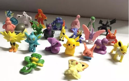 Kit 24 Bonecos Miniatura Pokémon Pikachu Mewtwo Coleção Kids