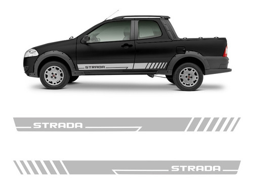 Faixa Lateral Fiat Strada 2013/2014 Adesivo Decorativo Sport