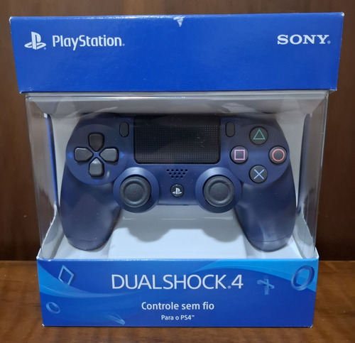 Controle Original Dualshock 4 Ps4 Midnight Blue Lacrado Azul