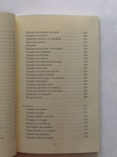 Recetario Del Nopal De Milpa Alta, D. F. Y Colima