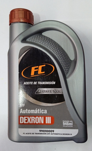 Imagen 2 de 2 de Aceite De Transmision Automatica Dexron Iii (946 Ml)