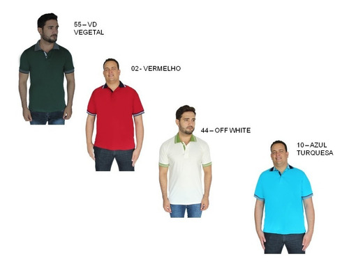 Imagem 4 de 9 de Camiseta Polo Plus Size Extra Grande Especialg2 G4 G5 G6 G7