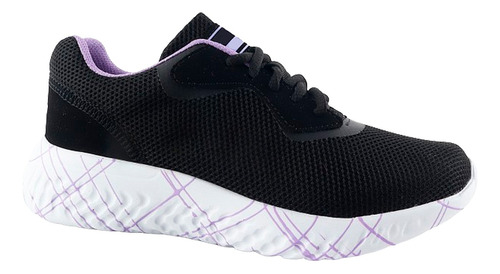 Tenis Mujer Running Gym Dama Sneakers Casuales Negro 515-nl