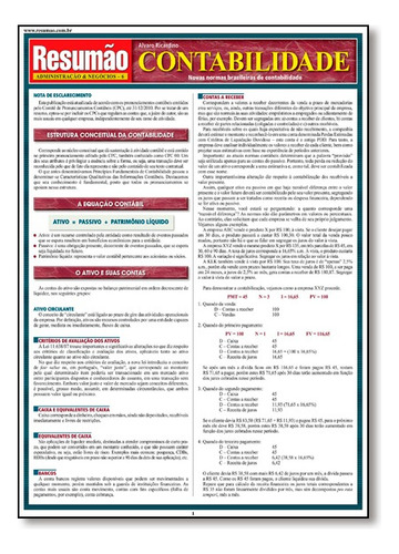 Resumao - Contabilidade, De Alvaro Ricardino. Editora Bf&a Em Português