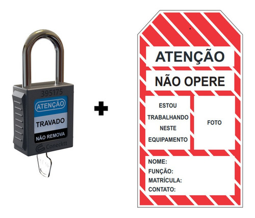 Imagem 1 de 6 de Kit Bloqueio Energias Máquinas Elétrica Loto Lockout Tagout