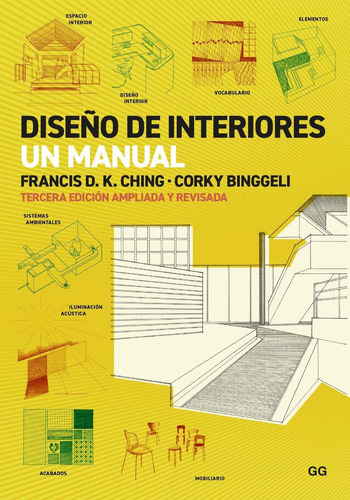 Diseño de interiores. Un manual, de Varios. Editorial GG, tapa pasta blanda, edición 3 en español, 2023