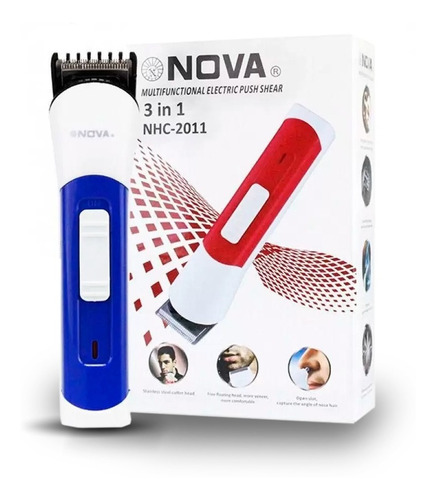 Maquina Cortar Cabelo Barba Nariz Ouvido Recarregavel Bivolt