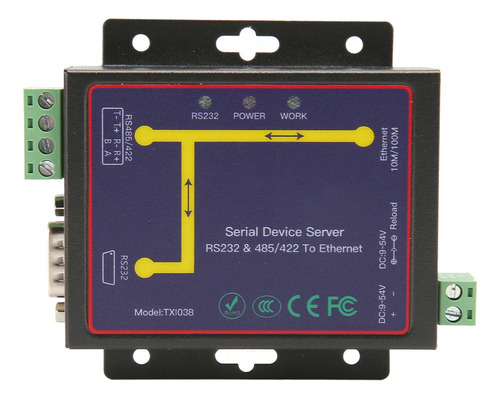 Convertidor Rs232 A Ethernet Adaptador Serie Rs485 Rs422 De