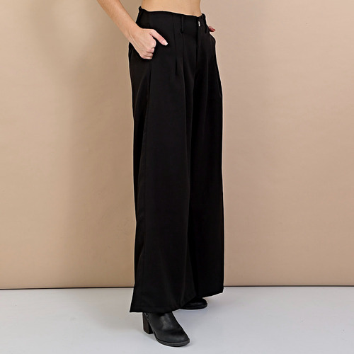 Pantalon Palazo Cintura Avispa Sastrero De Dama Pinzado