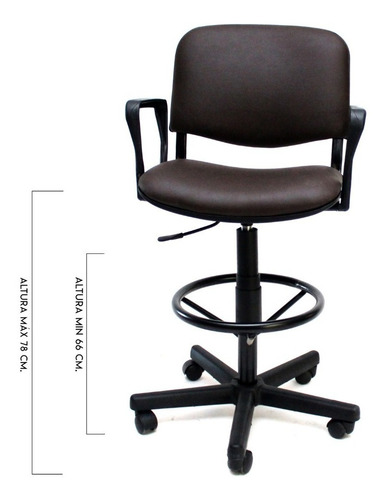 Imagen 1 de 3 de Silla Iso Cajera Con Apoyabrazos
