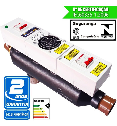Aquecedor Elétrico Para Piscina De 40 Mil Litros Resistência