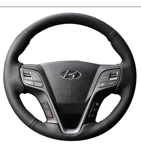 Funda Cubre Volante Hyundai Santa Fe 2014-2018 Cuero Genuino