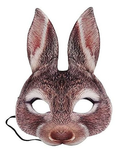 Accesorios Disfraces Niña Bunny Mask Animal Half Face Rabbit