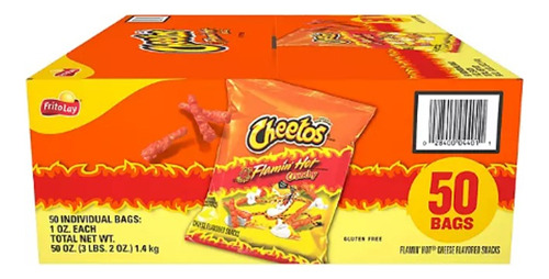 Cheetos Flamin' Hot Crunchy Snacks (1 Oz., 50 Ct.) Importado