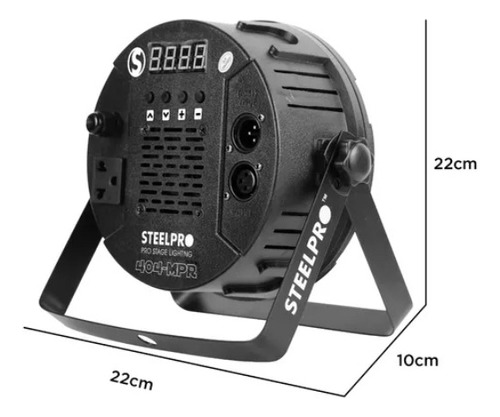 Cañon Par Led Steelpro 404-mpr 40x3.20w Rgb + Ámbar 4 En 1