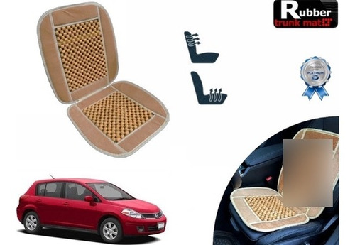 Cubre Respaldo Beige Asiento Bolitas Nissan Tiida Hb 2010