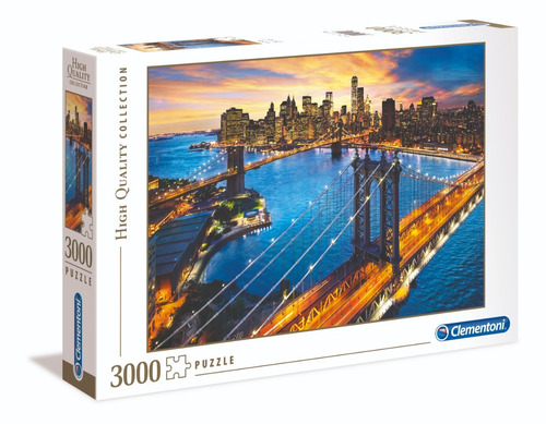 New York Skyline Puentes Rompecabezas 3000 Pz Clementoni