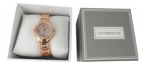 Reloj Liz Claiborne Tono Oro Rosa Lc1357t Para Mujer