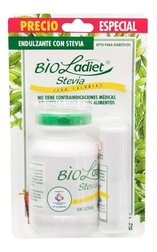 Stevia Ladiet 500 Tabletas + Dispensador Con 150 Tabletas.