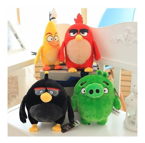 Angry Birds Pelúcia Kit Com 5 Ótima Qualidade! Veja Fotos
