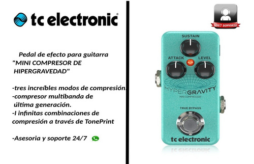 Tc Electronic Pedal Hypergravity Compressor True Bypass