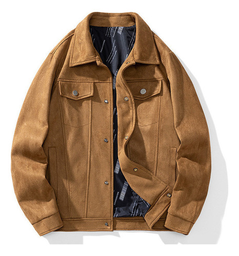Jaqueta De Camurça Masculina Jaqueta Casual De Inverno