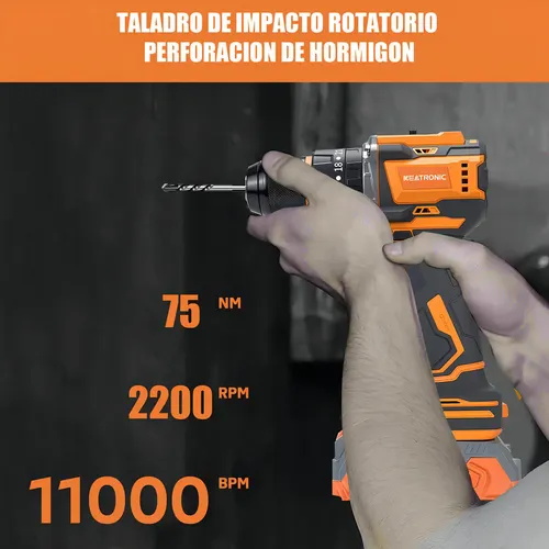 Ecarke Taladro Atornillador Inalámbrico Compatible Con Baterías Ma-kita 18 V, 50 Nm, Velocidad Variable 500-2000 Rpm Y 23 Niveles De Par