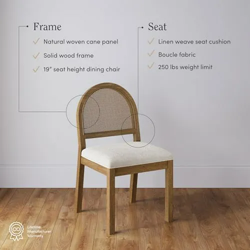 Silla De Comedor Nathan James Bailey 19 Set De 2, Rattan Y