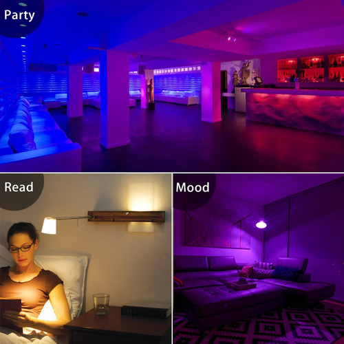 Lámpara Led Mr16, Bombilla Inteligente, Foco De Color, Letre
