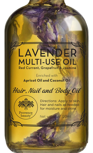 Aceite Multiusos De Lavanda Para Rostro, Cuerpo Y Cabello, M