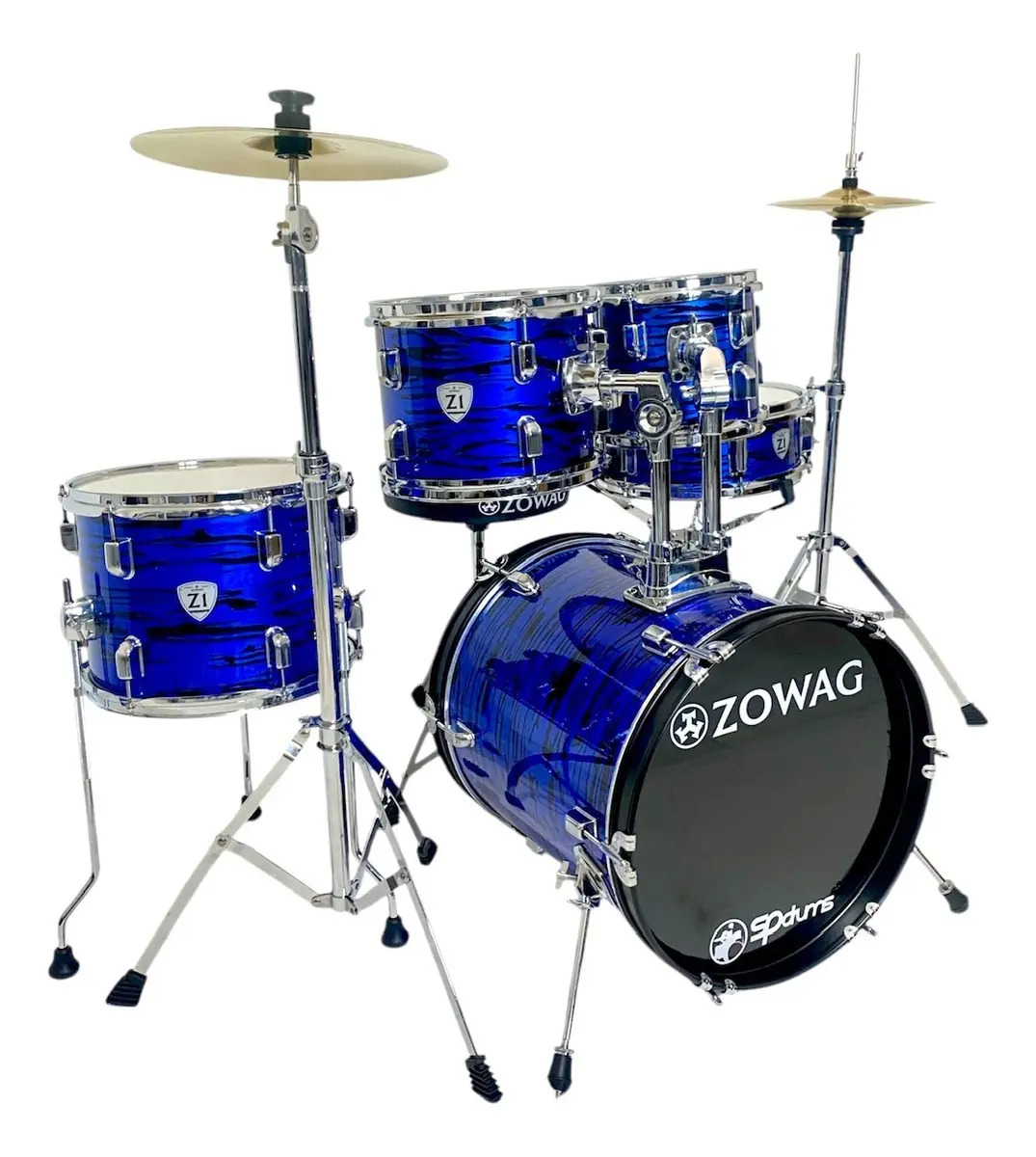 Bateria Compacta Zowag Z1 Juvenil Bumbo 16 Polegadas Cor Blue