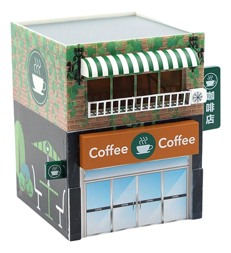 Café De Simulación A Escala 1:64 Con Luces Coleccionables